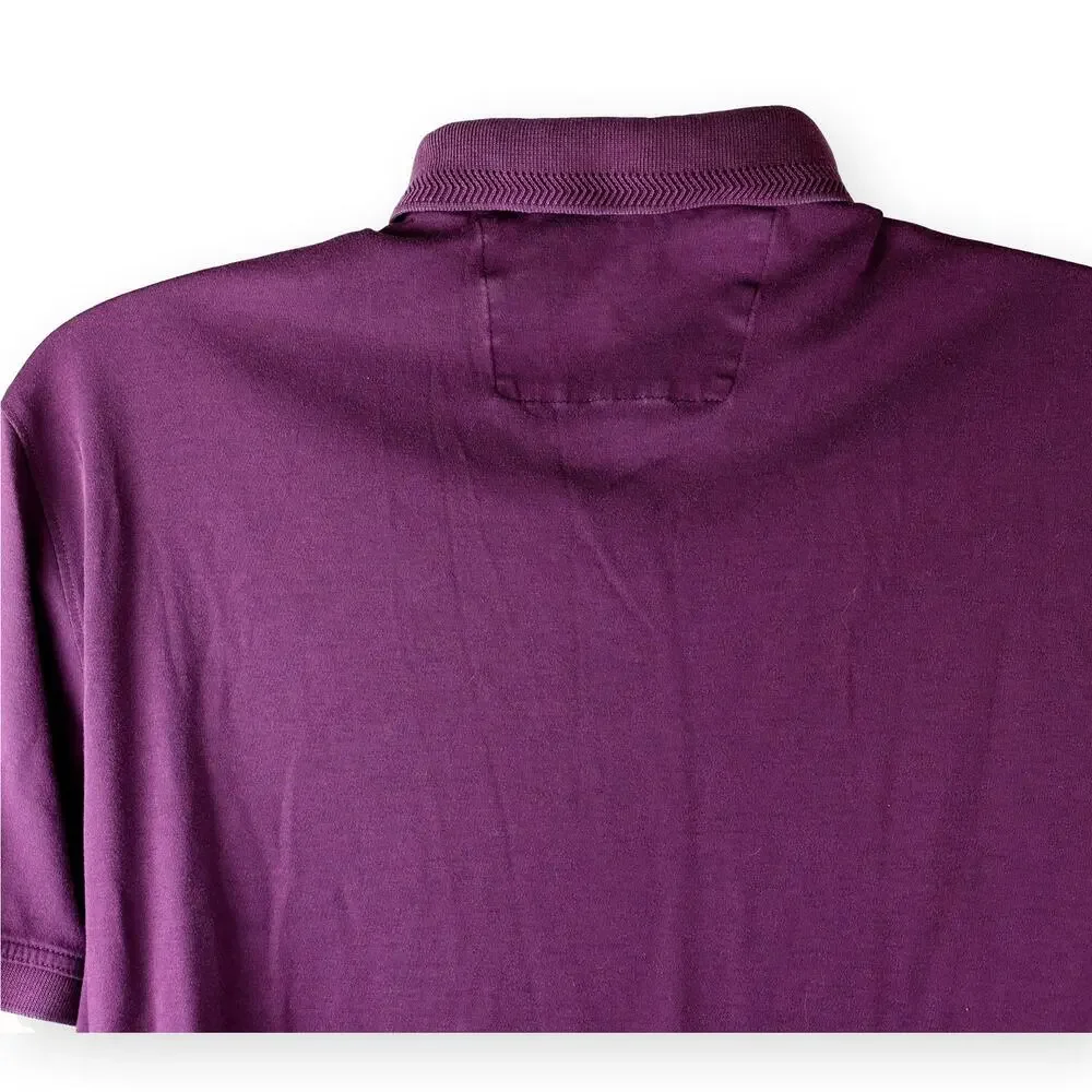 Banana Republic Mens Purple Stripe Luxury Touch Polo XL